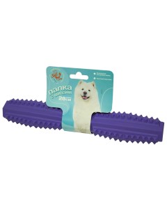 Апорт жевательная игрушка для собак Палка литая с шипами синий 28 см Зооник