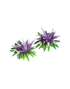 Растение искусственное аквариумное 11х9х6 см набор 2 шт фиолетовый Пижон аква