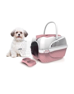 Контейнер для кошек и собак Kennel Tour Maxi до 12 кг 37x38x59см розовый Bama pet