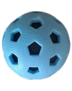 Игрушка пищалка для собак Мяч футбольный с пищалкой голубой 7 2 см Homepet