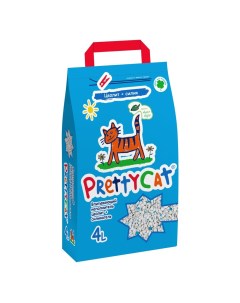 Наполнитель для кошачьего туалета PRETTY CAT Naturel впитывающий с алоэ 2 кг 4 л Prettycat
