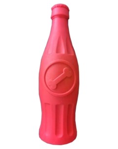 Игрушка пищалка для собак Бутылка с пищалкой красный 7 5 см Homepet