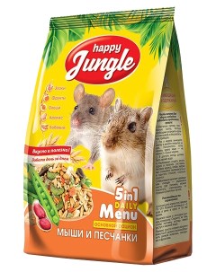 Сухой корм для мышей и песчанок 400 г Happy jungle