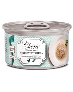 Консервы для кошек Cherie куриное филе с бурым рисом в соусе 24шт по 80г Pettric