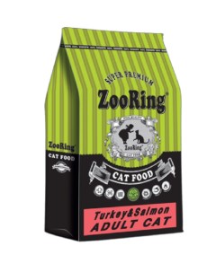 Сухой корм для кошек GRAIN FREE ADULT CAT индейка лосось 1 5кг Zooring