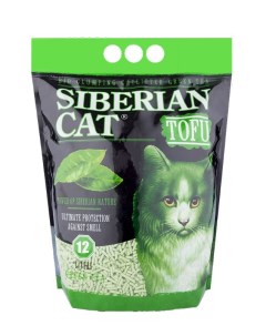 Впитывающий наполнитель соевый зеленый чай 12 л Сибирская кошка