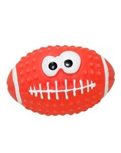 Жевательная игрушка для собак Мяч регби красный длина 10 5 см Homepet