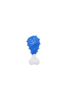 Жевательная игрушка для собак Окорочок синий белый длина 12 5 см Homepet