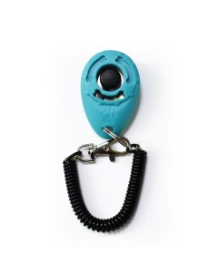 Кликер для дрессировки собак на браслете с карабином бирюзовый Bentfores