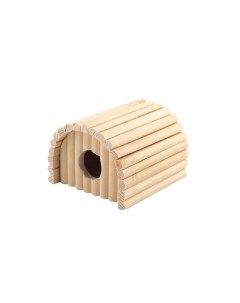 Домик для мелких грызунов Ракушка деревянный 12 5x13x10 5 см Homepet