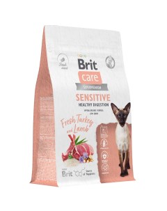Сухой корм для кошек CARE Cat Sensitive Healthy Digestionс индейкой и ягнёнком 0 4 кг Brit*