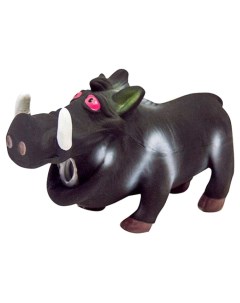 Жевательная игрушка для собак Кабанчик со звуком черный длина 17 см Homepet