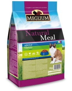 Сухой корм для кошек Adult говядина 3кг Meglium