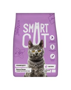 Сухой корм для кошек кролик 1 4кг Smart cat