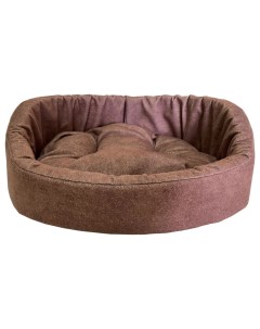 Лежанка для животных Микровелюр Leather 1 диванчик мокка 49х43х17 см Homepet