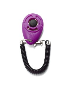 Кликер для дрессировки собак на браслете с карабином фиолетовый Bentfores