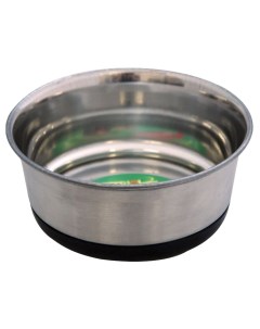 Одинарная миска для собак металл резина серебристый 0 5 л Триол