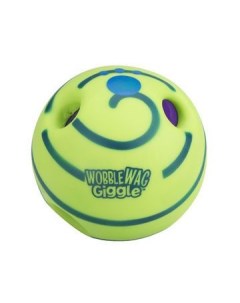 Мяч для собак Giggle хихикающий зеленый 10 см Wobble wag