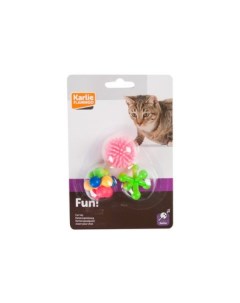 Мяч для кошек пластик в ассортименте 4 см 3 шт Flamingo