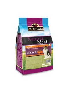 Сухой корм для кошек Adult индейка курица 3кг Meglium