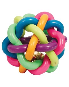 Жевательная игрушка для собак Мяч лабиринт с колокольчиком разноцветный 9 5 см Триол