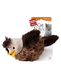 Мягкая игрушка для кошек текстиль коричневый 6 см Gigwi