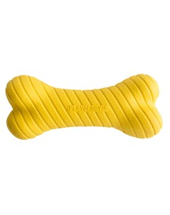Игрушка для собак двухслойная жевательная косточка курица желтый маленькая Playology