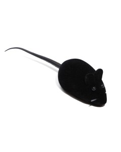 Игрушка Мышь бархатная 6 см чёрная Пижон