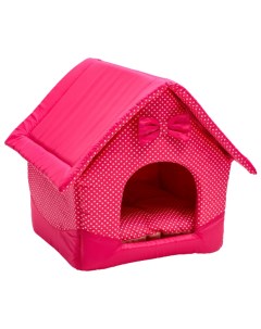 Домик для кошек и собак Нежность 35x37x42 см розовый Зооник
