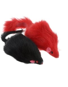 Мягкая игрушка для кошек Мышь натуральный мех в ассортименте 14 см Триол