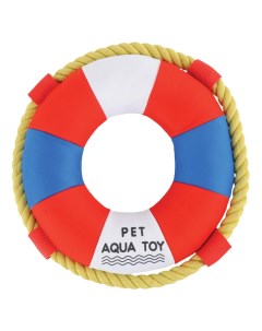 Жевательная игрушка для собак Круг из неопрена красный белый синий 23 см Триол