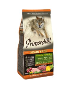 Сухой корм для собак Grain Free Adult All индейка оленина 12кг Primordial