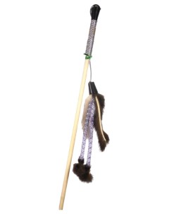 Дразнилка для кошек Мышиные хвосты и трубочки на веревке разноцветный Petto