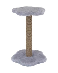 Когтеточка столбик Чип Грибок серый джут для кошек 35 х35 х49 см Дарэлл