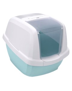 Туалет для кошек Maddy прямоугольный зеленый белый 62х49 5х47 5 см Imac
