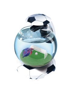 Аквариум для рыб и петушков Cascade Globe Football бесшовный 6 5 л Tetra