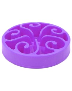 Миска для собак Лепестки для медленного поедания фиолетовая Bentfores