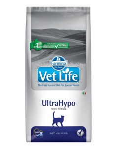 Сухой корм для кошек Vet Life Ultrahypo гипоаллергенный рыба 5кг Farmina