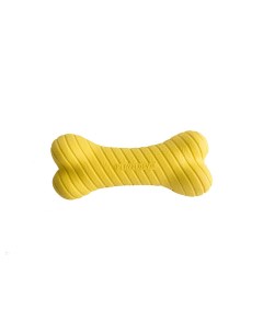 Игрушка для собак двухслойная жевательная косточка с курицей желтый средняя Playology