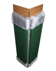 Когтеточка ковровая с пропиткой угловая зеленая серая 14 х 14 х 60 см Usond