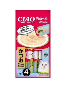 Лакомство для кошек Ciao Churu тунец кацуо 4 14г Inaba