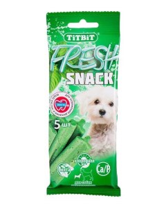 Лакомство для собак Fresh чипсы мясо мята 18шт по 55г Titbit
