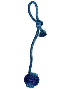 Игрушка для собак seaside Узел из каната на веревке с петлей синяя 47 см Homepet