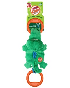 Мягкая игрушка для собак Крокодил на веревке с пищалкой 52 см Gigwi