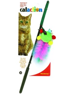 Дразнилка для кошек пластик перья текстиль 115 см в ассортименте Jw