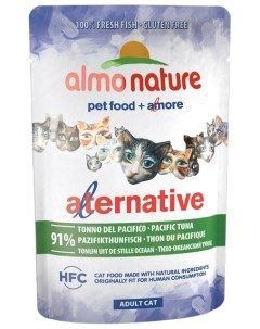 Влажный корм для кошек HFC Alternative тихоокеанский тунец 24шт по 55г Almo nature