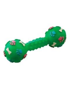 Жевательная игрушка для собак Гантель 100 кг зеленый 15 см Зооник