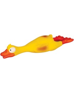 Жевательная игрушка для собак Утка из латекса желтый оранжевый 23 5 см Триол
