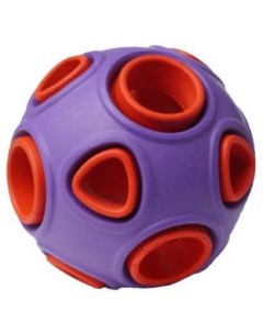 Развивающая игрушка для собак мяч красный фиолетовый 7 5 см Homepet
