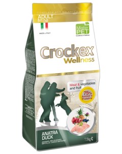 Сухой корм для собак Wellness Adult Mini утка рис 7 5кг Crockex